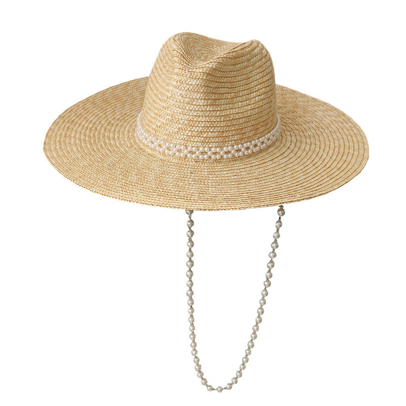 French Pearl Chain Straw hat - Lena