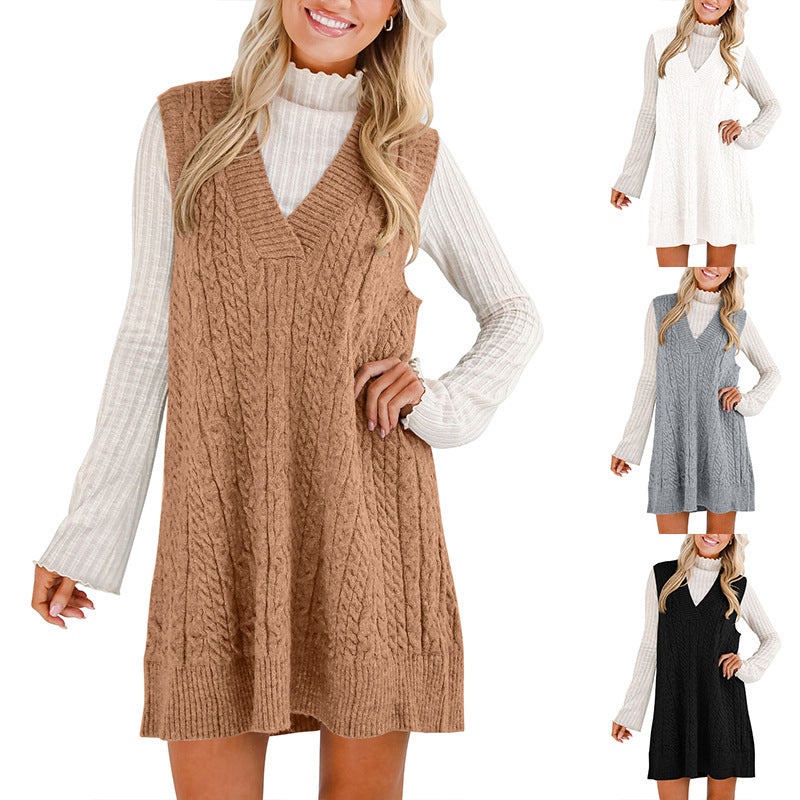 Women's Casual Sweater Suspender Skirt