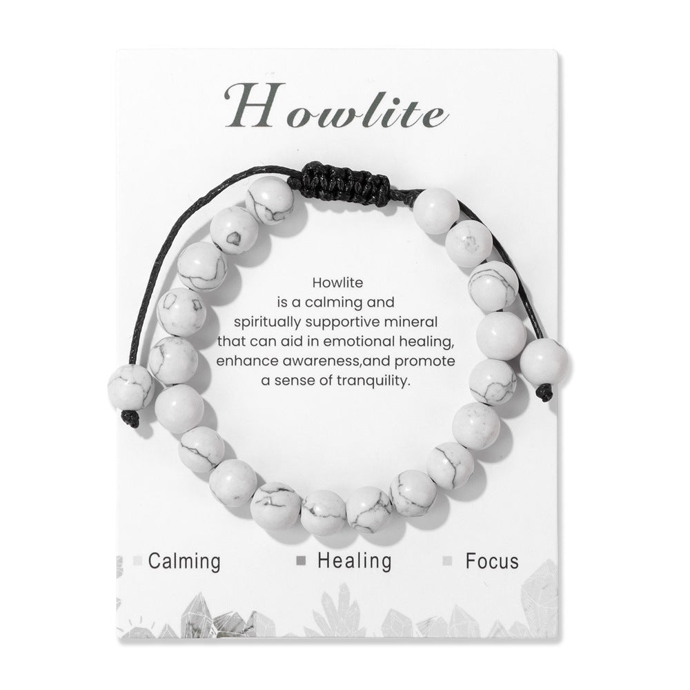 Men's Natural Stone Woven Bracelet