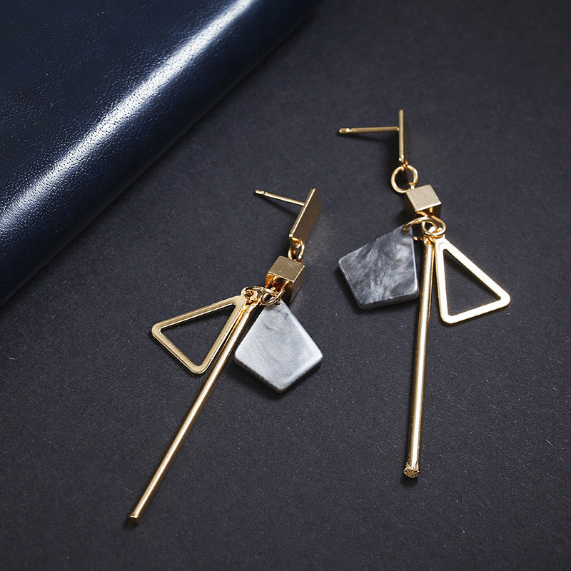 Simple personality geometric earrings long earrings earrings