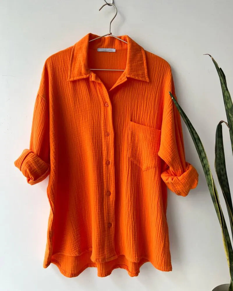 Casual, Spring Summer Set (Orange) - Lena