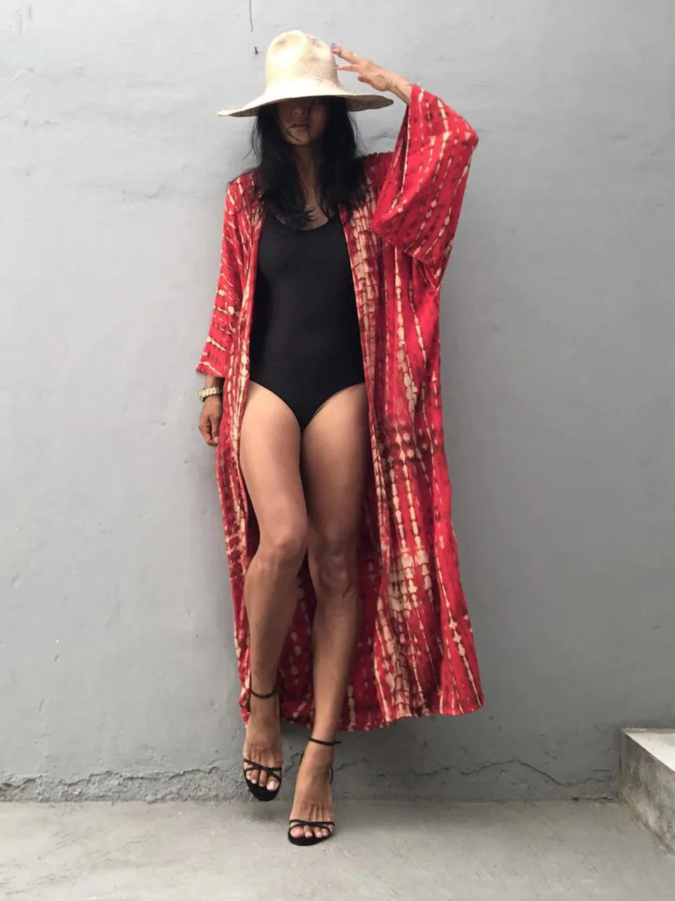 Casual, Beach coverup (Red) - Lena