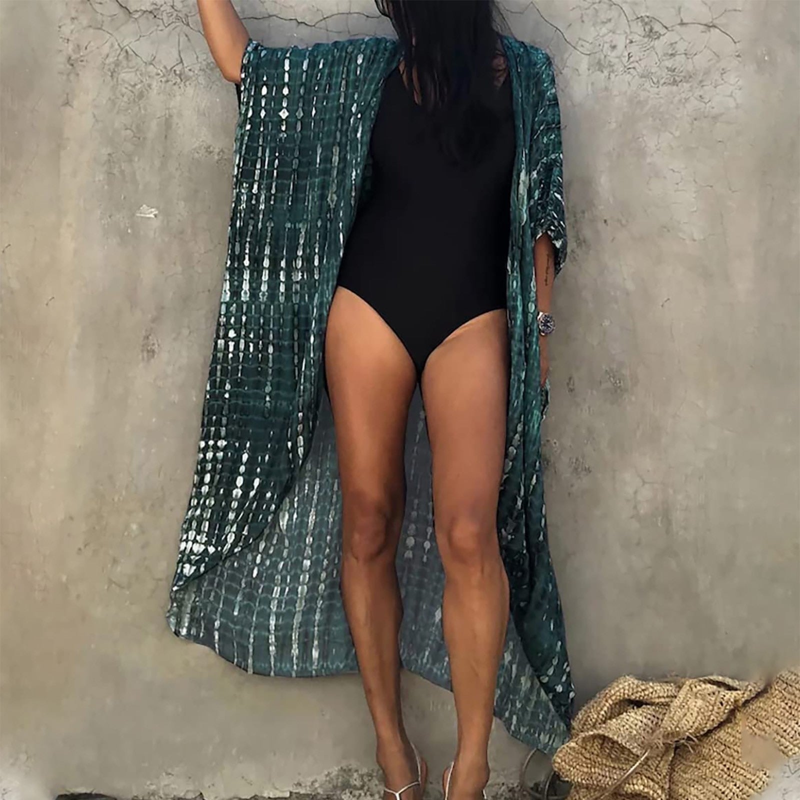 Casual, Beach Cover Up (Blackish Green) - Lena™ - Lena