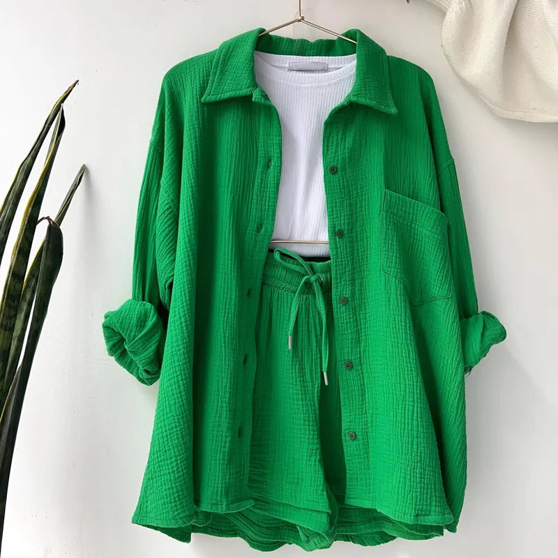 Casual, Spring Summer Set (Green) - Lena