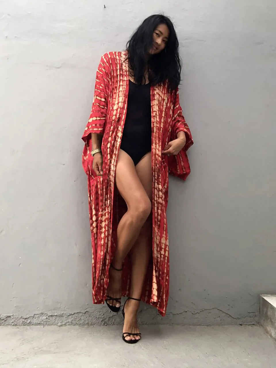 Casual, Beach coverup (Red) - Lena