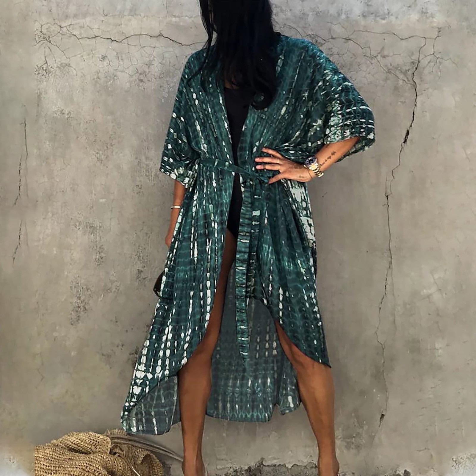 Casual, Beach Cover Up (Blackish Green) - Lena™ - Lena