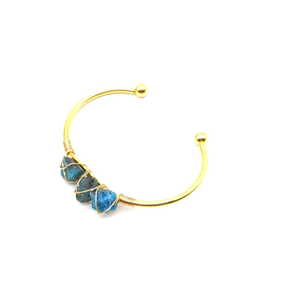 Natural Raw Gemstone Crystal Winding Handmade Braided Bracelets