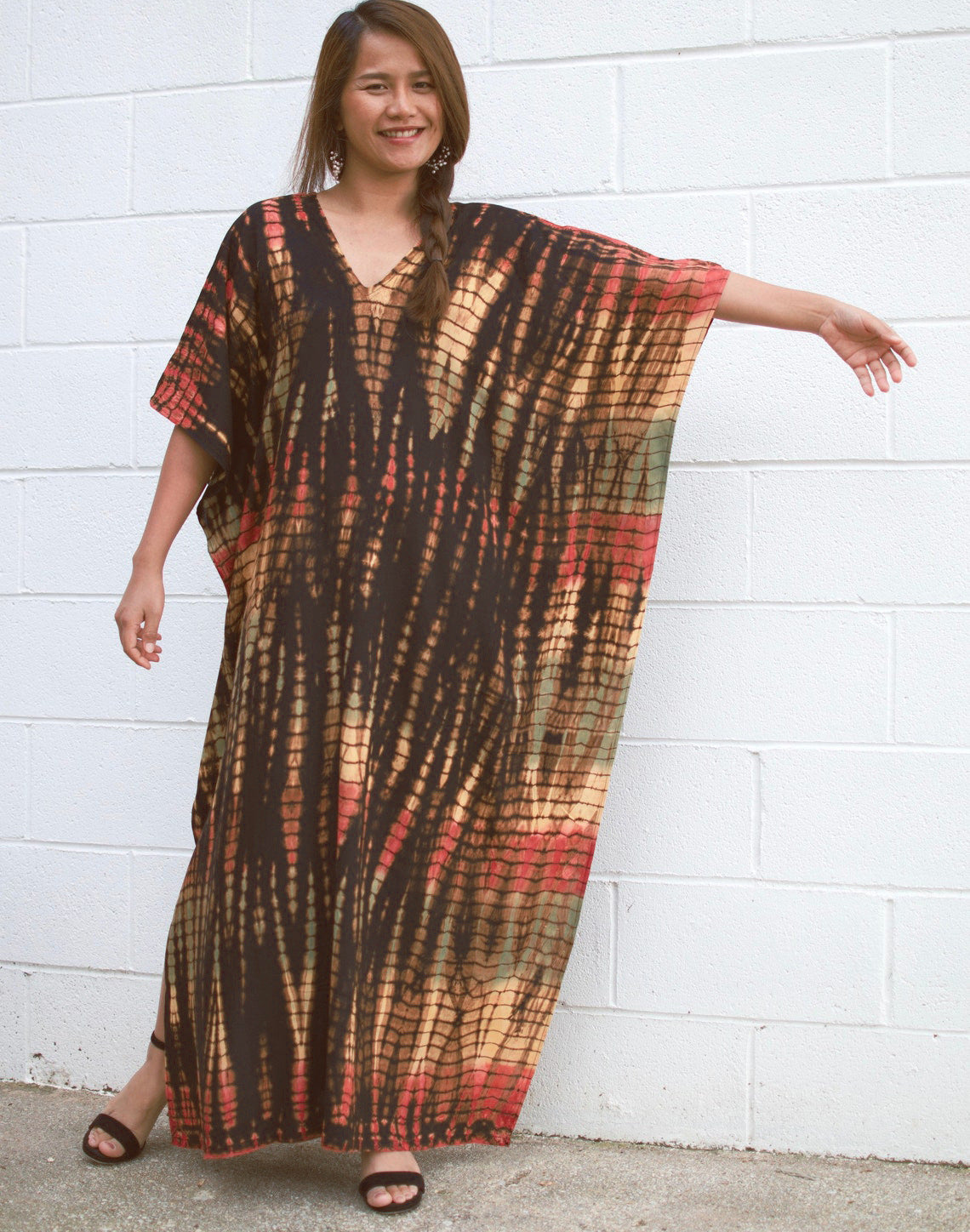 Cotton Beach Cover-up Caftan Dress - Lena