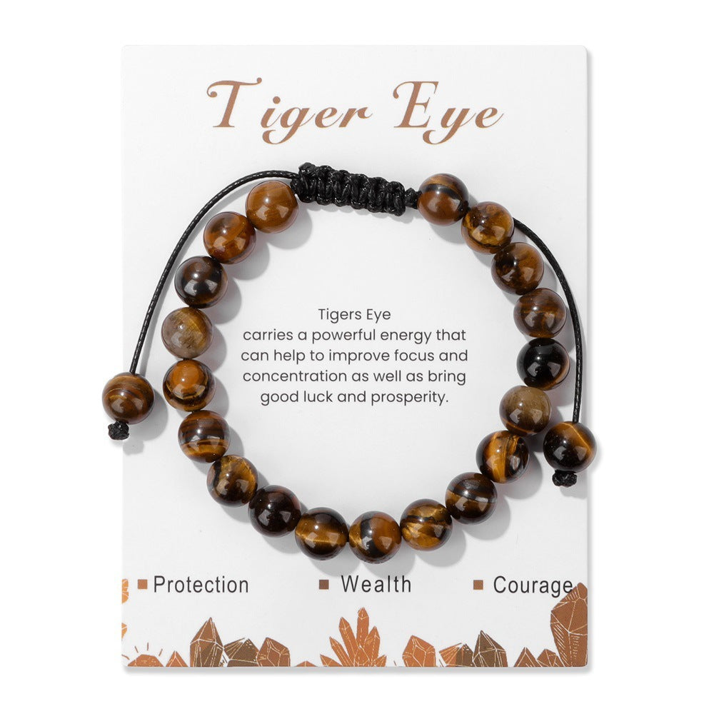 Men's Natural Stone Woven Bracelet