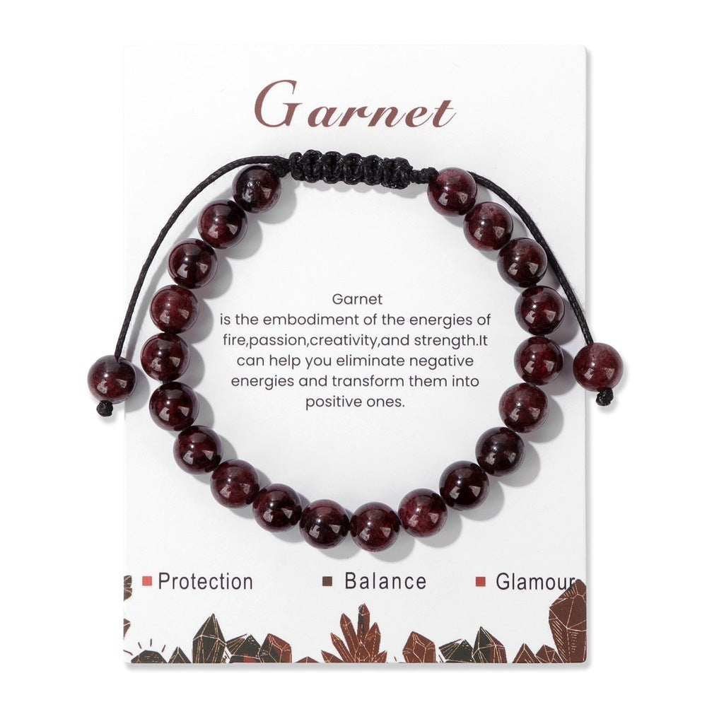 Men's Natural Stone Woven Bracelet