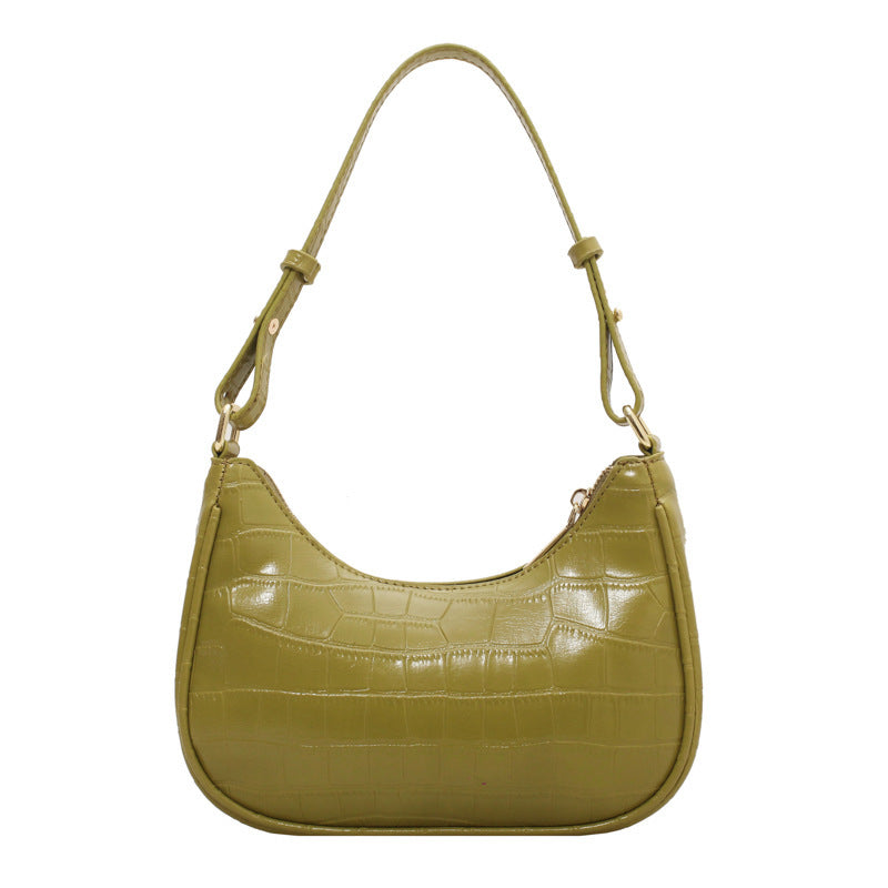 Stone Grain Crackle Shoulder Messenger Bag Underarm Bag