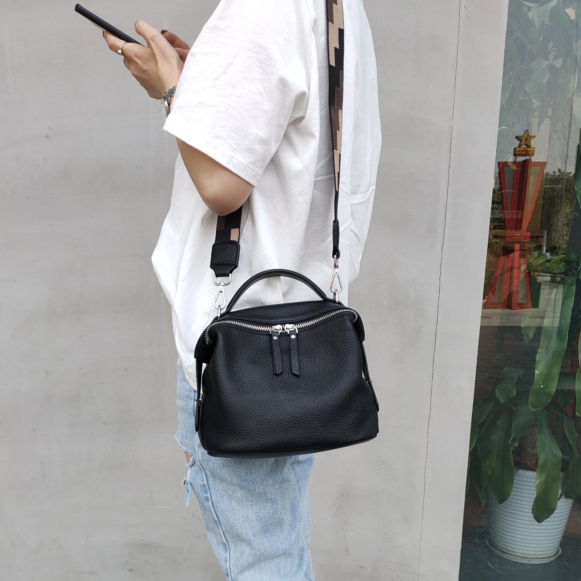New Soft First Layer Leather One-shoulder Crossbody Bag