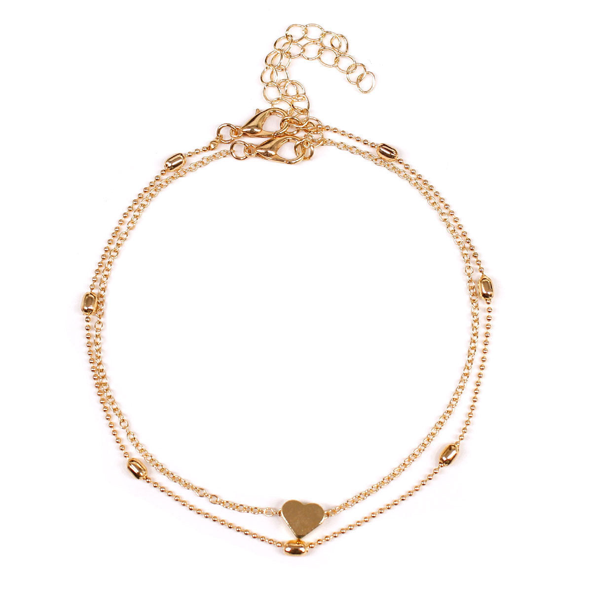 Hollow heart-shaped zircon bracelet