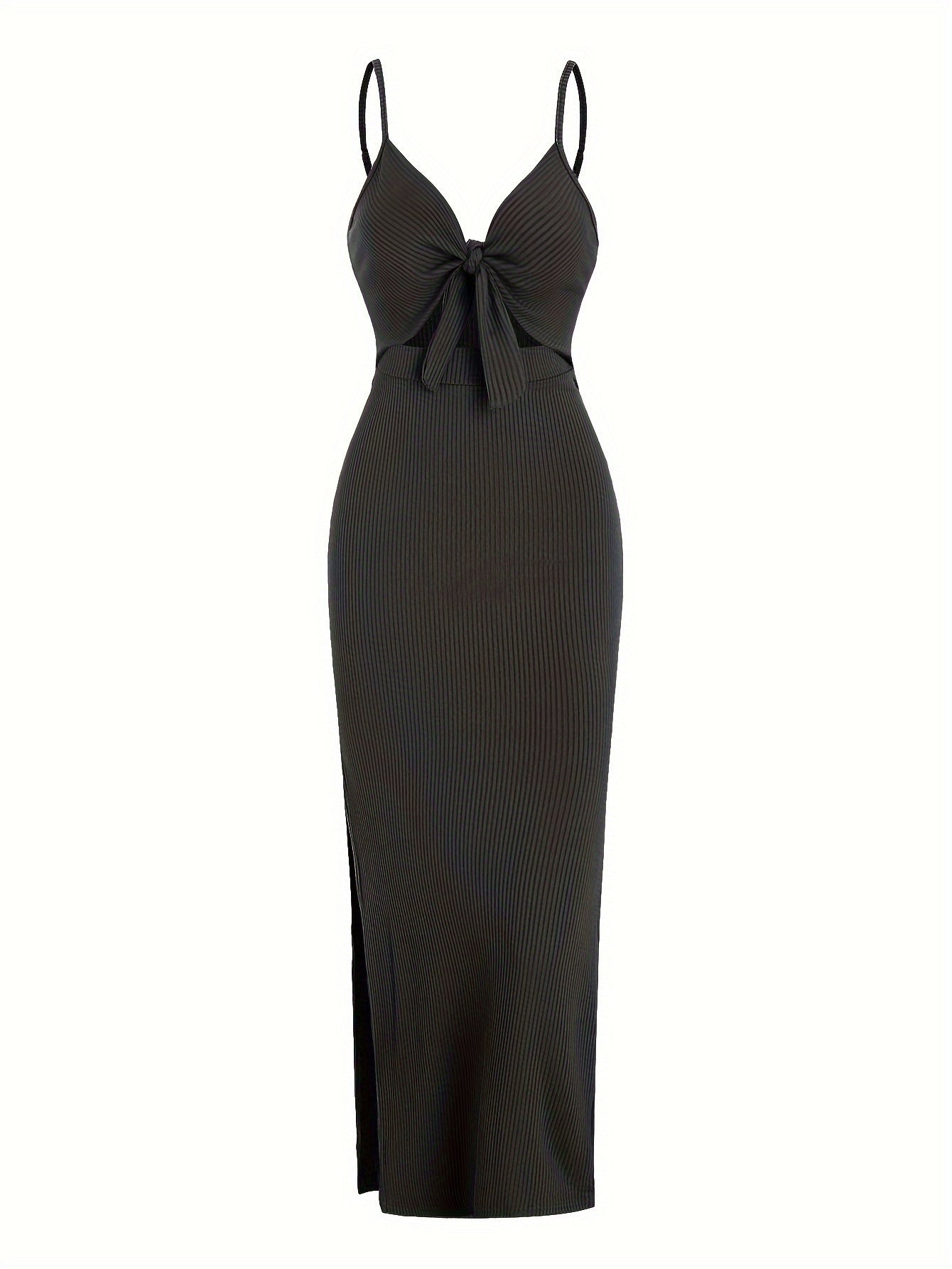 Women's Fashion Suspenders Slit Slim-fitting Dress