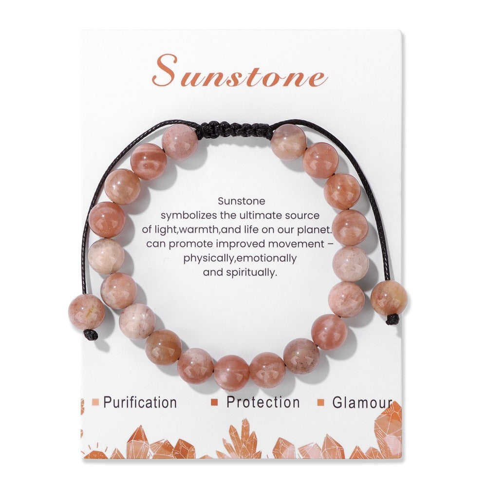 Men's Natural Stone Woven Bracelet