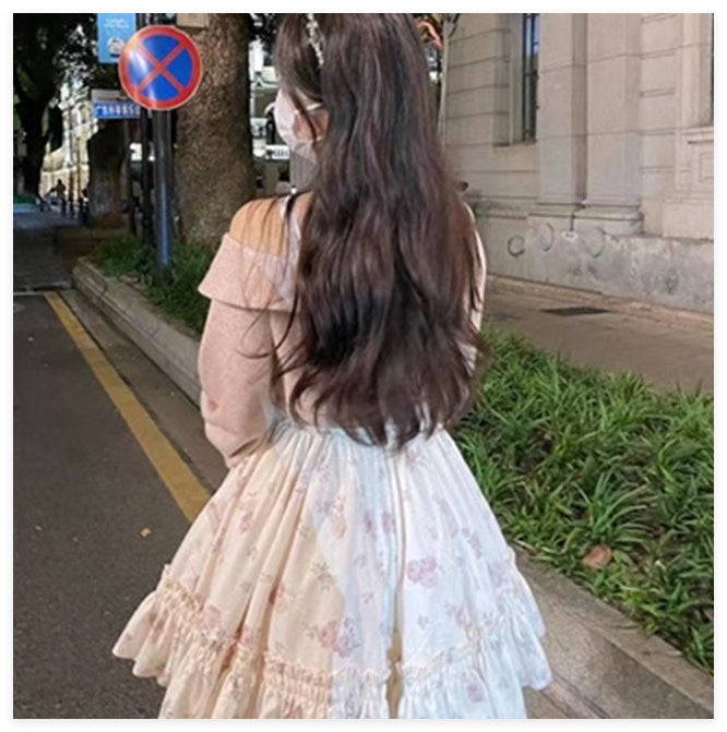 Bow Sweet Girl Floral Dress Women