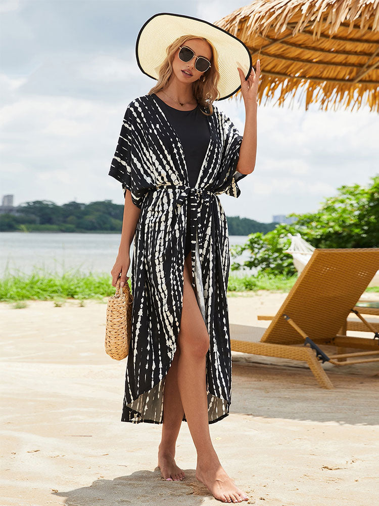 Casual, Beach Cover Up (Black white) - Lena™ - Lena