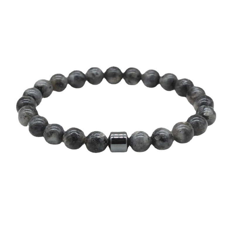 Tigereye Volcanic Rock Map Stone 8mm Bracelet