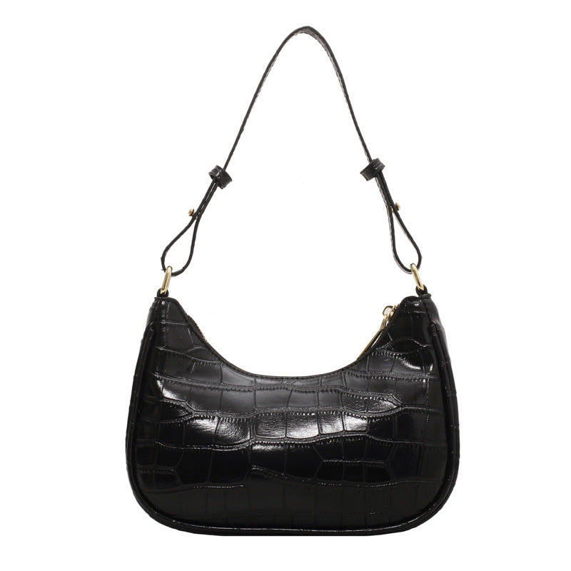 Stone Grain Crackle Shoulder Messenger Bag Underarm Bag