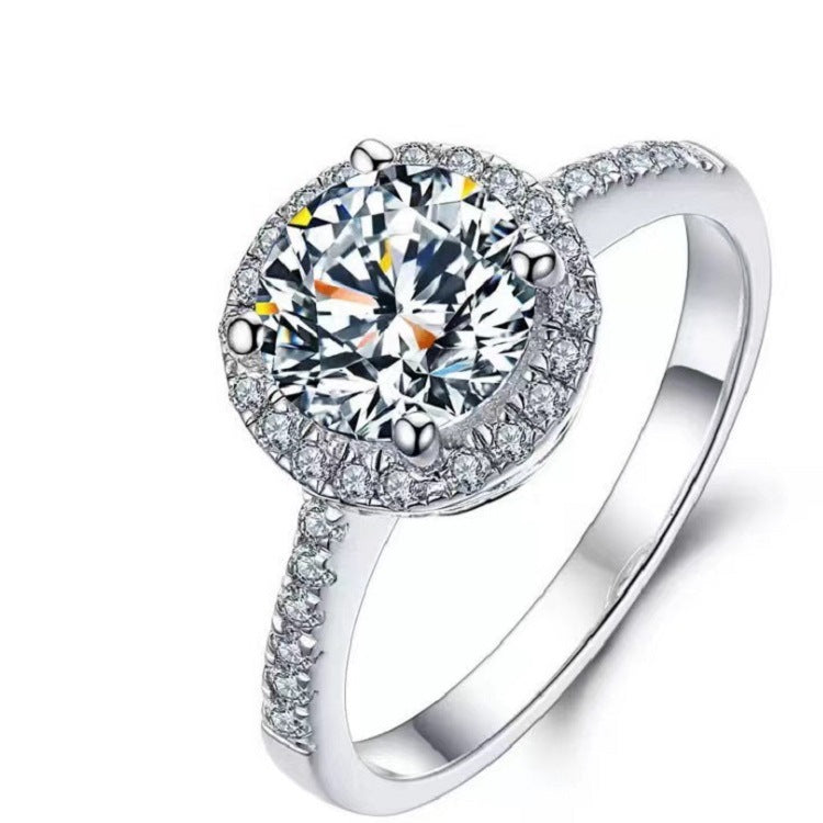Moissanite Classic Six-claw 1 Karat Open Rings