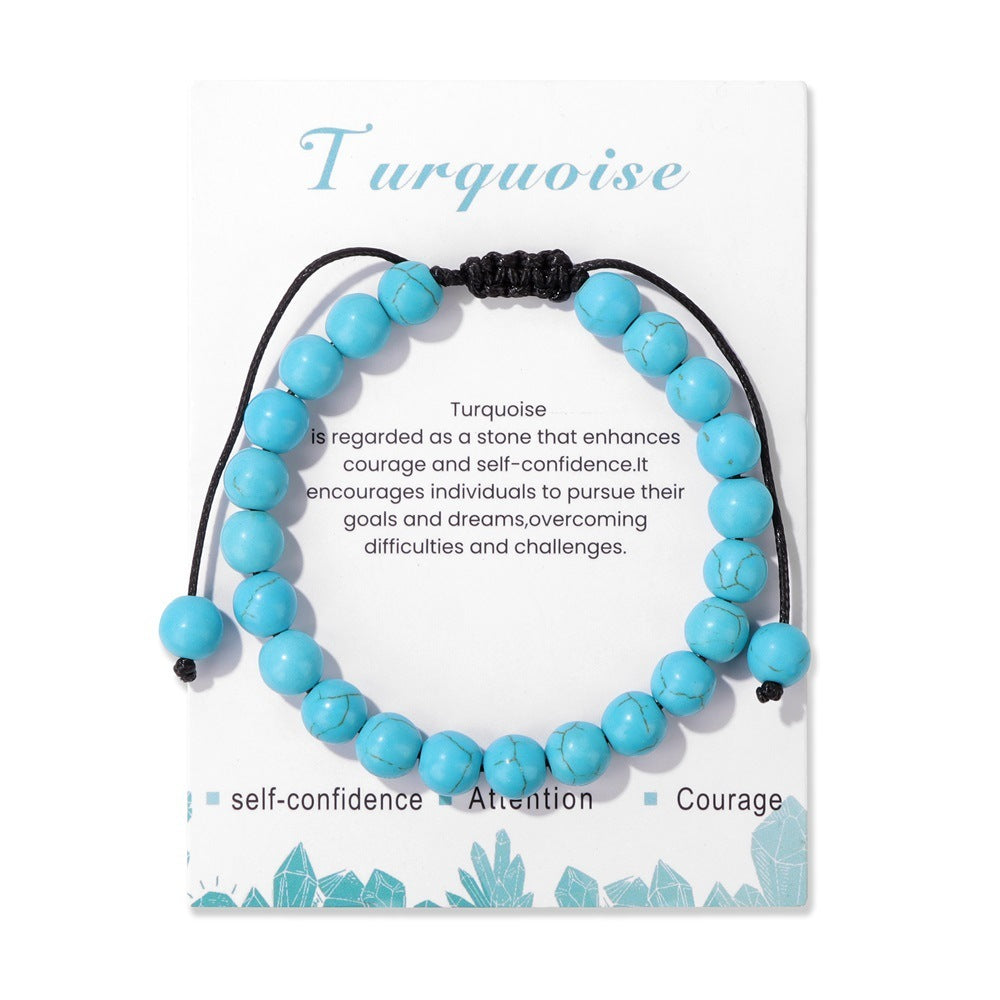 Men's Natural Stone Woven Bracelet