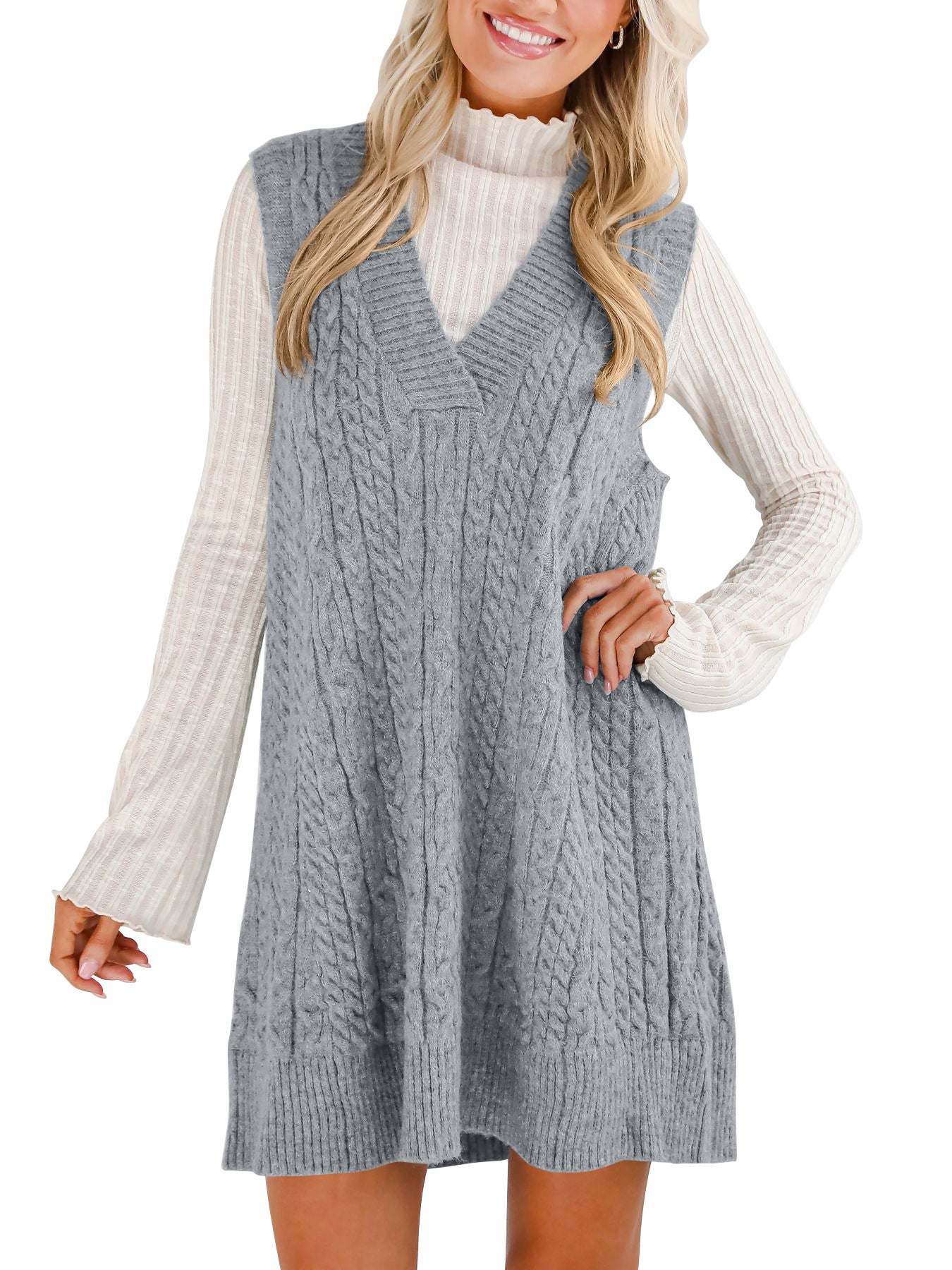 Women's Casual Sweater Suspender Skirt