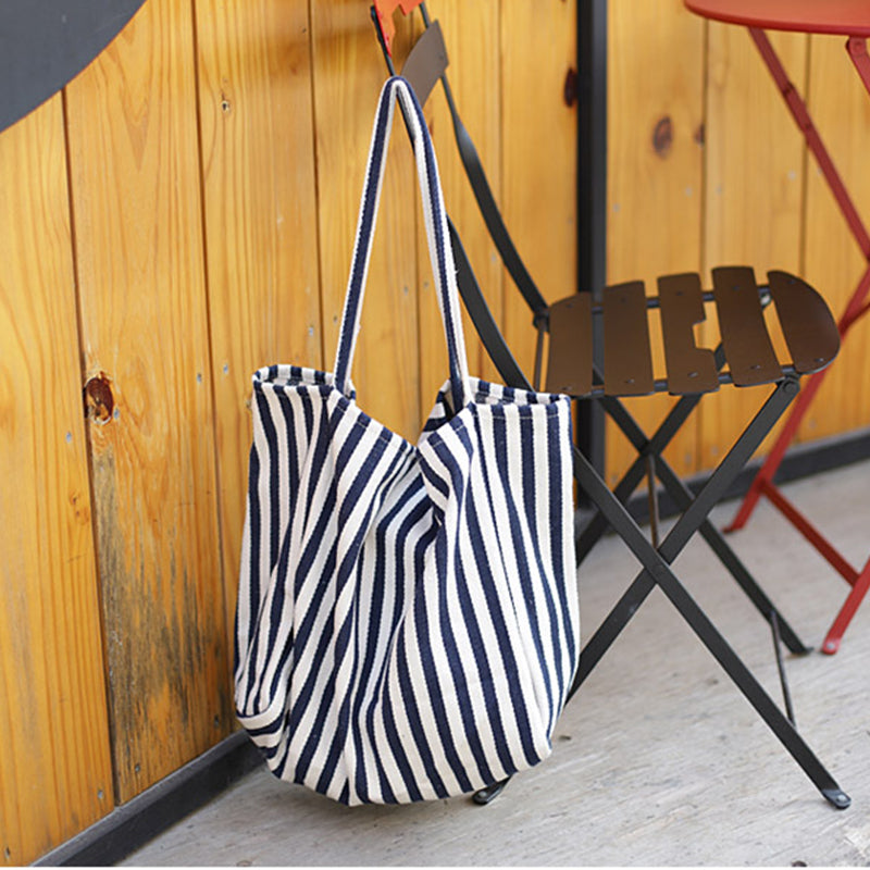 Casual, shopping, beach tote bag (Fine Black) - Lena