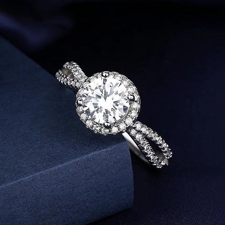 Moissanite Classic Six-claw 1 Karat Open Rings