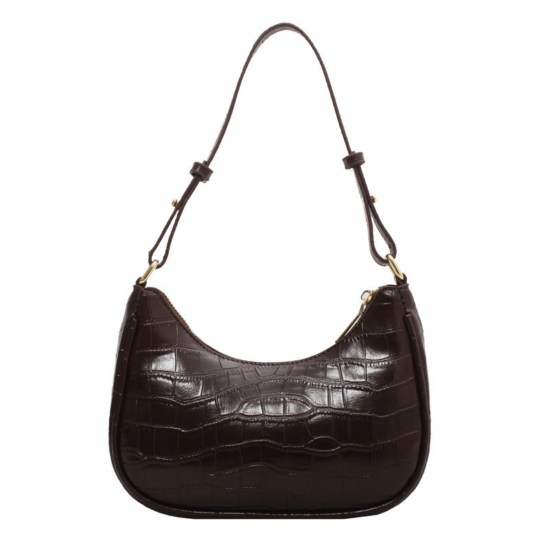 Stone Grain Crackle Shoulder Messenger Bag Underarm Bag