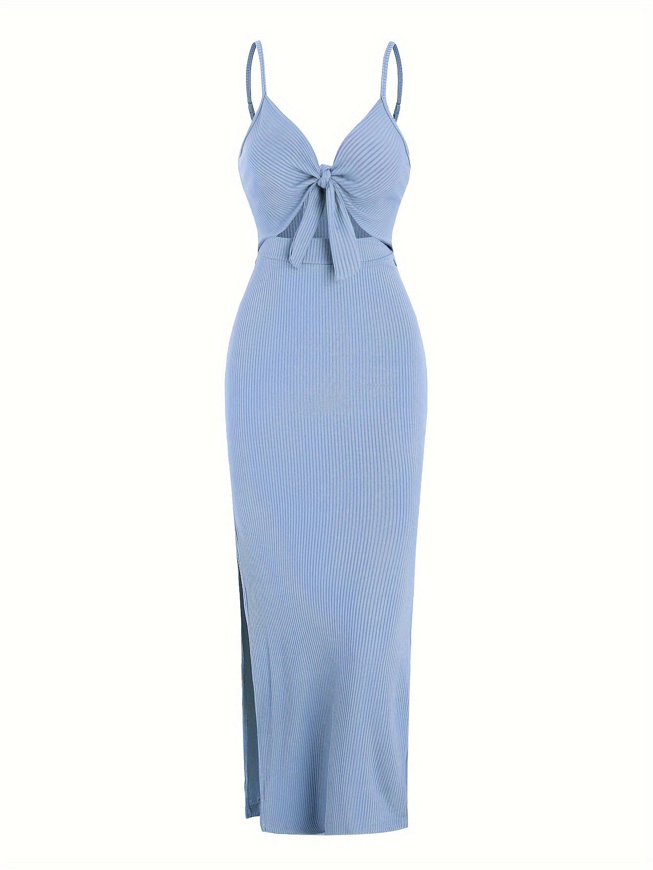 Women's Fashion Suspenders Slit Slim-fitting Dress