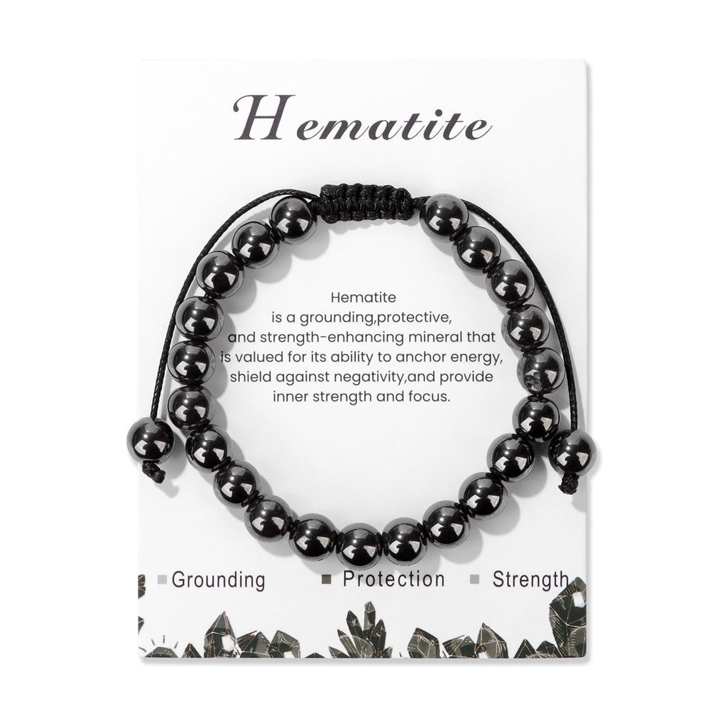 Men's Natural Stone Woven Bracelet