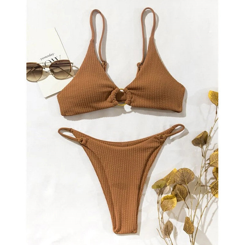 European And American Style Lns Solid Color Swimsuit - Lena