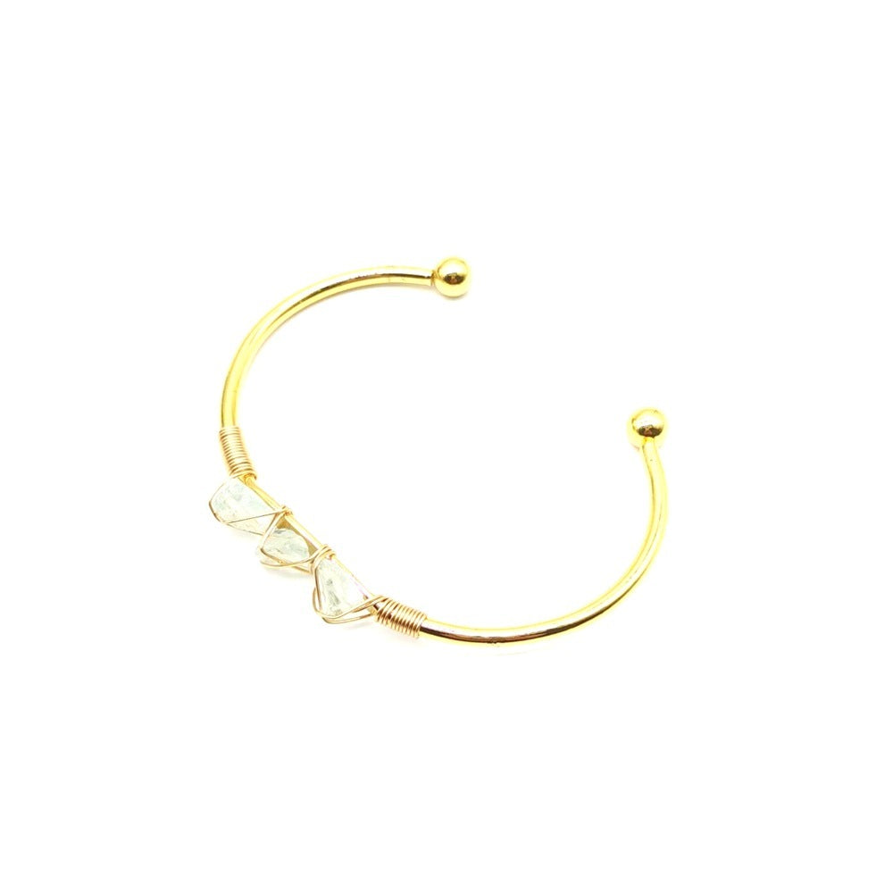 Natural Raw Gemstone Crystal Winding Handmade Braided Bracelets