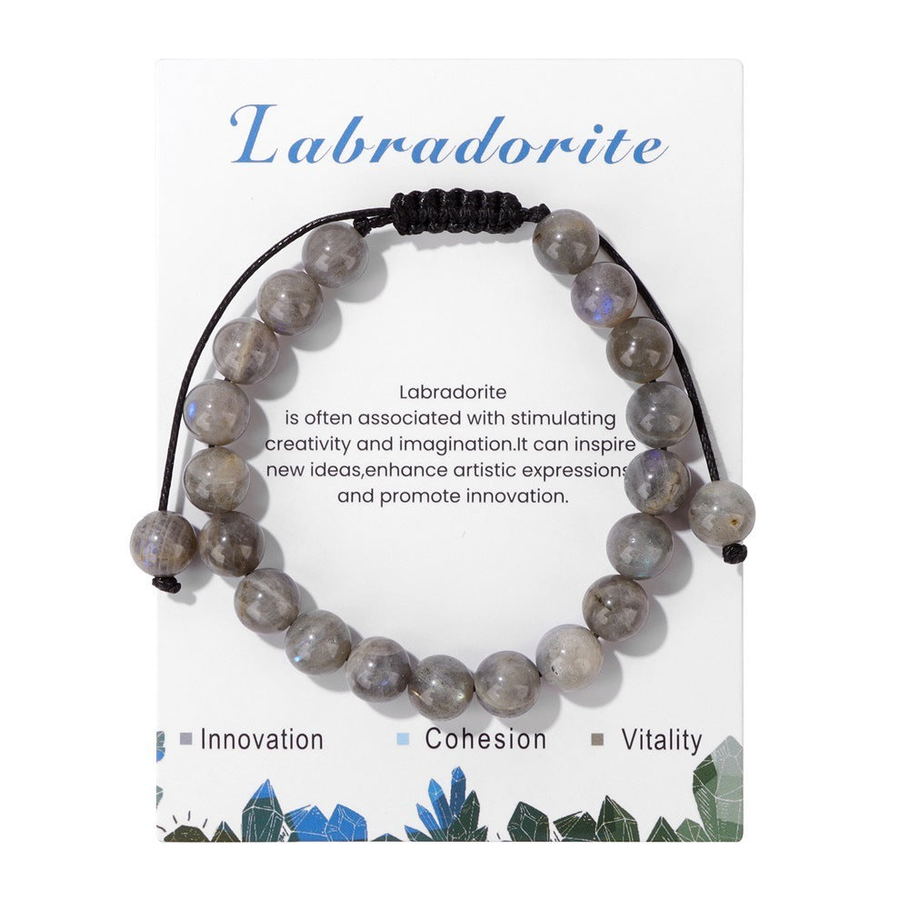 Men's Natural Stone Woven Bracelet