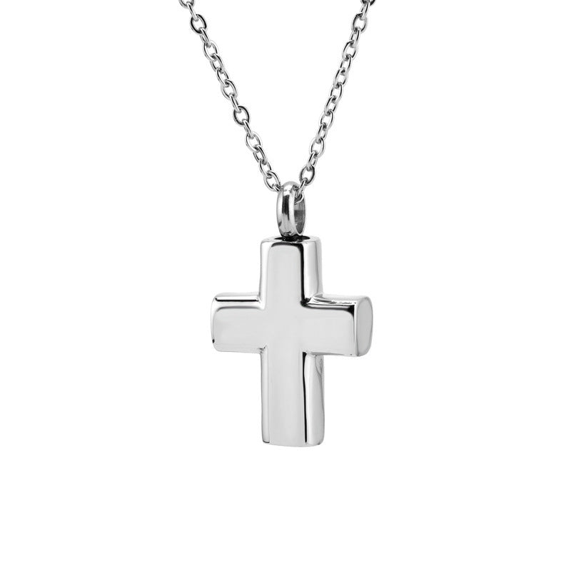 Vintage Cross Pendant Men's And Women's Stainless Steel Hip Hop Trend Necklace