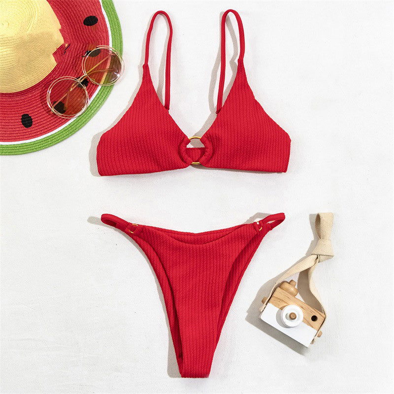 European And American Style Lns Solid Color Swimsuit - Lena