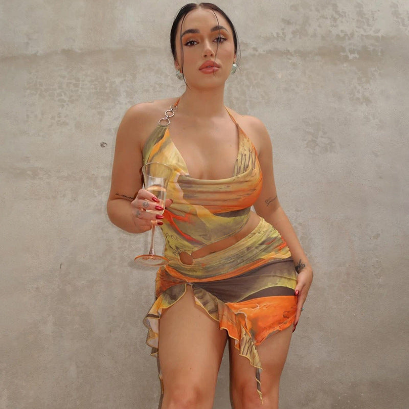 Women's Fashion Backless Lace-up Dress