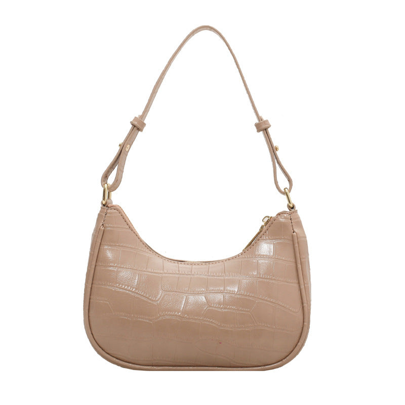 Stone Grain Crackle Shoulder Messenger Bag Underarm Bag