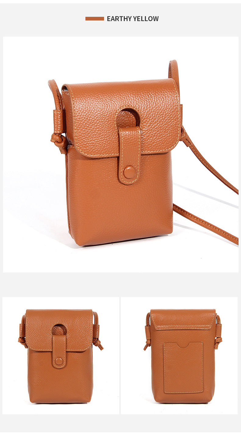 Women's Crossbody High-grade Fashion First Layer Leather One-shoulder Small Bag Lightweight