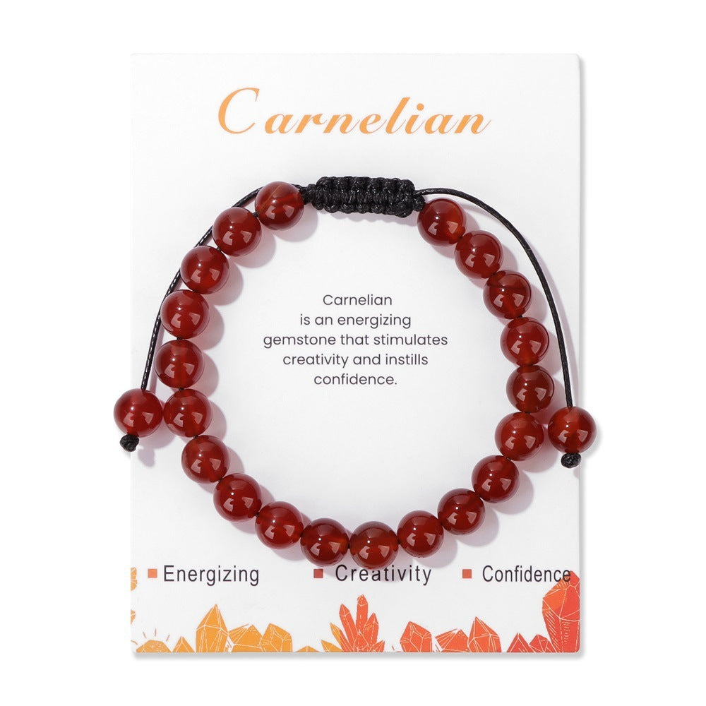 Men's Natural Stone Woven Bracelet