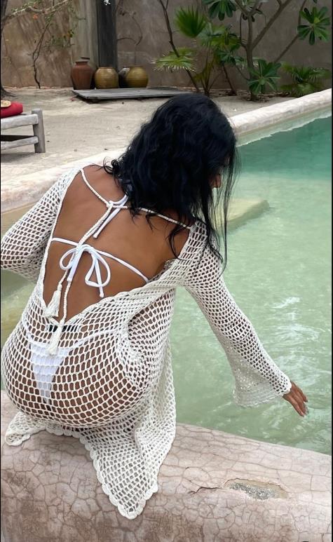 Women Long Sleeve Round Neck Maxi One Pace bikini coverup